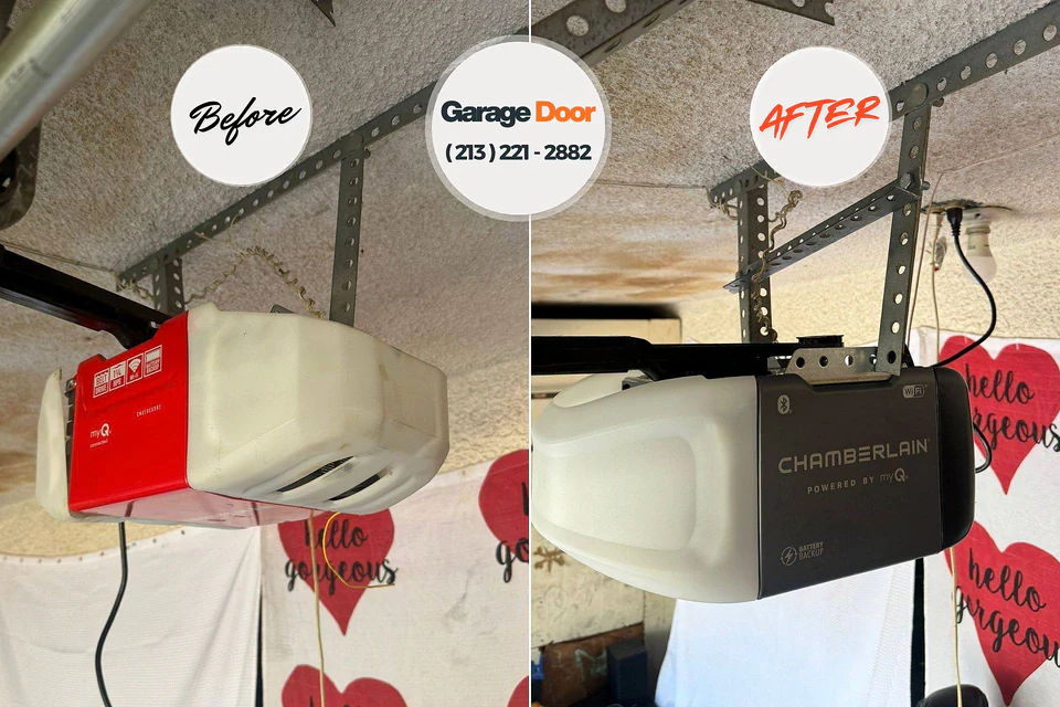 Before and after: garage door repair Alamogordo, NM